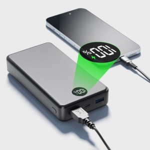 UOOFON 고속충전 대용량 보조배터리 30000mAh PD 22.5W QC3.0 잔량표시 멀티단자 + 20W C타입 케이블
