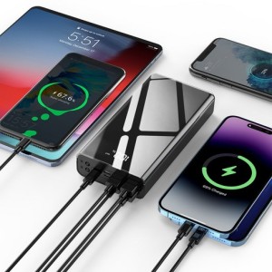 THOUSTA 대용량 보조배터리 고속충전 30000mAh 멀티단자 잔량표시 LED조명 PD 22.5W QC3.0
